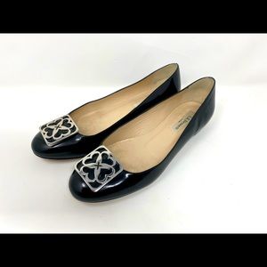 L.K. Bennett Black Patent Flats, size 38
